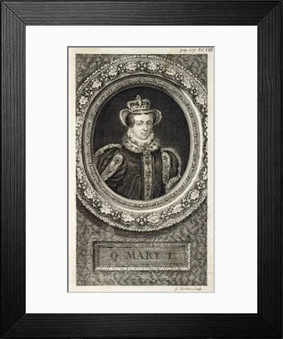 Framed Print : Mary Tudor / Vertue Framed Print : Mary Tudor / Vertue