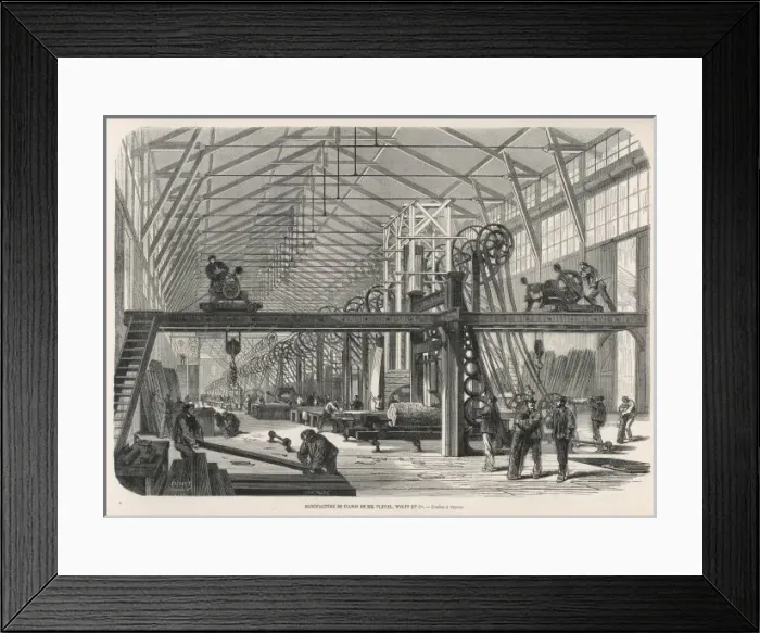 Framed Print : Making Pianos, France 1 Framed Print : Making Pianos, France 1