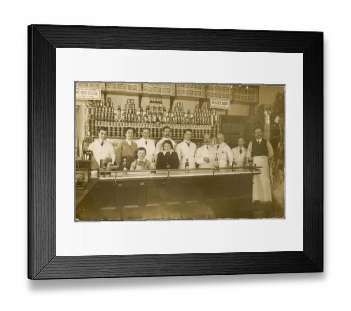 Framed Print : Staff of Co-Op Grocers Framed Print : Staff of Co-Op Grocers
