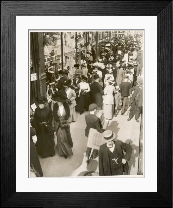 Framed Print : London Shoppers 1908 Framed Print : London Shoppers 1908