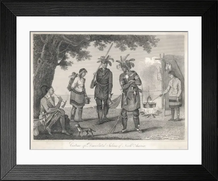Framed Print : Native Americans 1821 Framed Print : Native Americans 1821