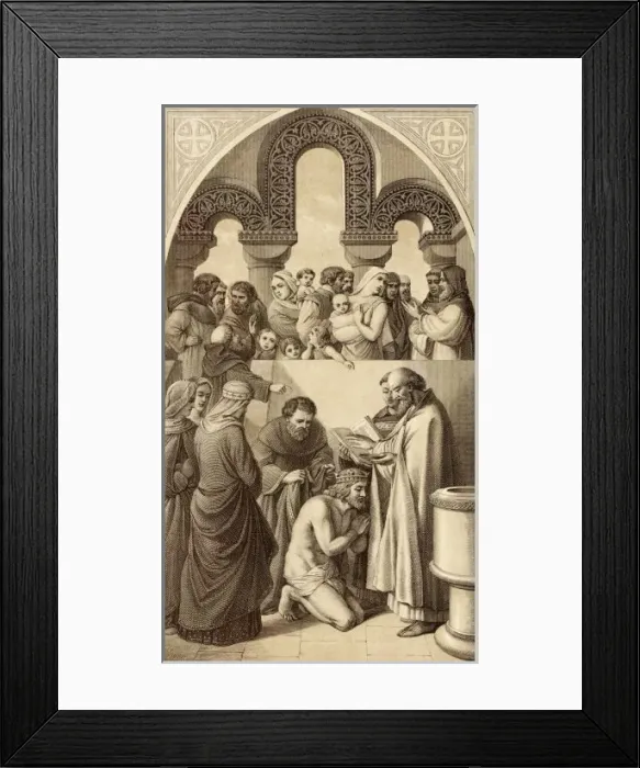 Framed Print : Ethelbert Baptised Framed Print : Ethelbert Baptised