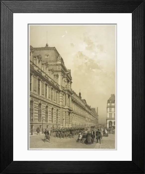 Framed Print : Paris / Rue Rivoli C1860 Framed Print : Paris / Rue Rivoli C1860