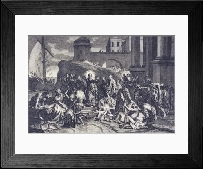 Framed Print : Jesus Heals Multitude Framed Print : Jesus Heals Multitude
