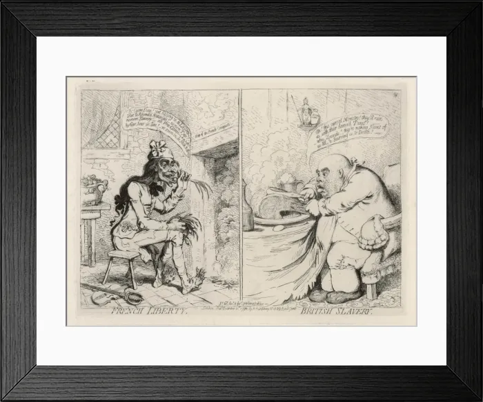 Framed Print : Revolution Cartoon 1792 Framed Print : Revolution Cartoon 1792