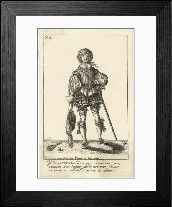 Framed Print : French Ball-Boy / 1629 Framed Print : French Ball-Boy / 1629