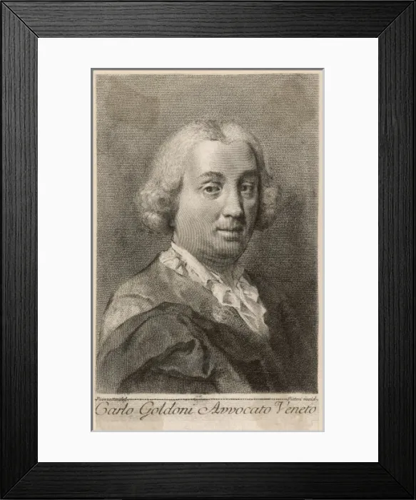 Framed Print : Carlo Goldoni / Piazzetta Framed Print : Carlo Goldoni / Piazzetta