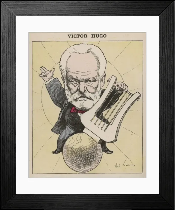 Framed Print : Victor Hugo / Gill Globe Framed Print : Victor Hugo / Gill Globe