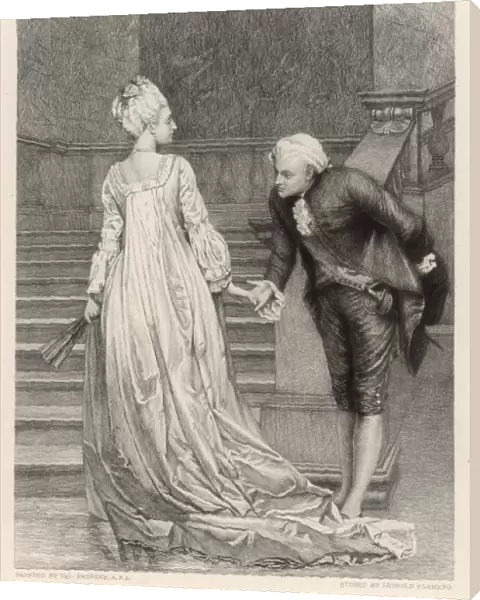 Gentleman Bows to Lady