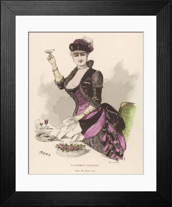 Framed Print : Lady Raises Glass Framed Print : Lady Raises Glass