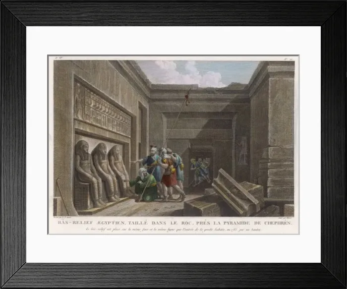 Framed Print : Basrelief / Egypt / Chephren Framed Print : Basrelief / Egypt / Chephren