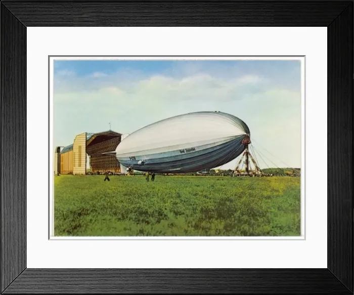 Framed Print : Zeppelin Lz 130 / Postcard Framed Print : Zeppelin Lz 130 / Postcard