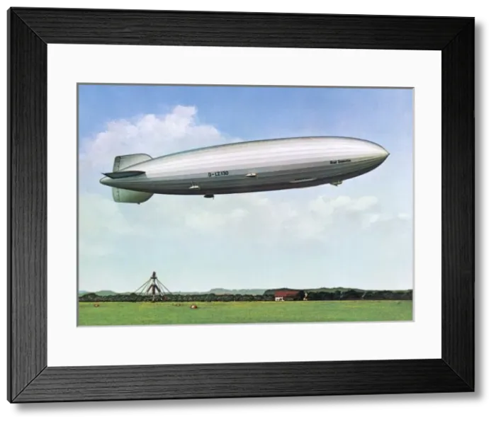 Framed Print : Zeppelin Lz 130 / Postcard Framed Print : Zeppelin Lz 130 / Postcard