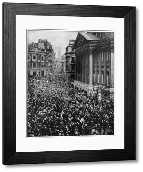 Framed Print : Crowds Celebrating / 1900 Framed Print : Crowds Celebrating / 1900