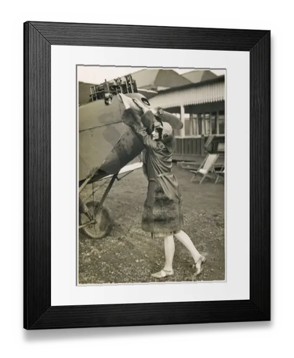 Framed Print : Woman Swings Propeller Framed Print : Woman Swings Propeller