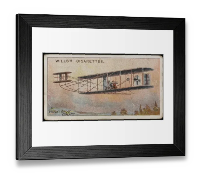Framed Print : Wright 1903 Cig Card Framed Print : Wright 1903 Cig Card