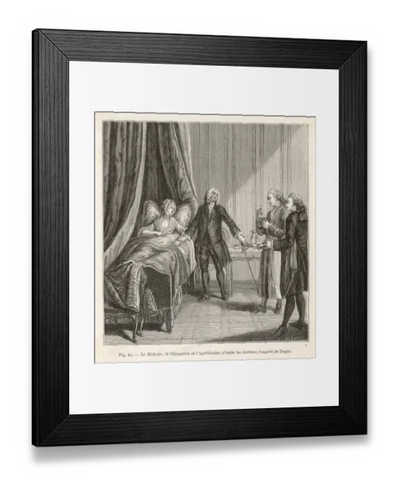 Framed Print : French Medical Men / 18Thc Framed Print : French Medical Men / 18Thc