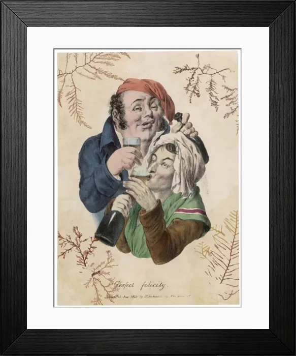 Framed Print : Couple Boozing 1823 Framed Print : Couple Boozing 1823
