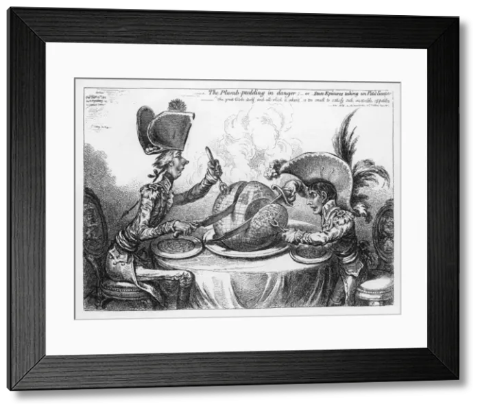 Framed Print : Napoleon / Pitt / World / 1805 Framed Print : Napoleon / Pitt / World / 1805