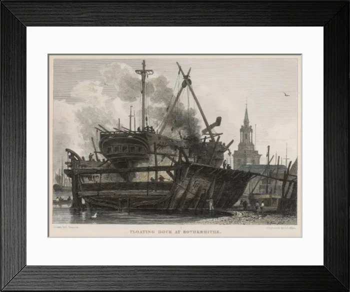 Framed Print : Floating Dock London Framed Print : Floating Dock London