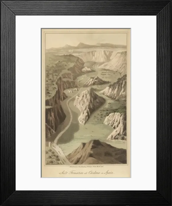Framed Print : Spain / Cardona Salt 1816 Framed Print : Spain / Cardona Salt 1816