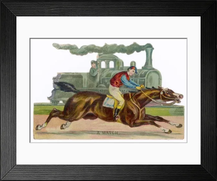 Framed Print : Horse and Locomotive Framed Print : Horse and Locomotive