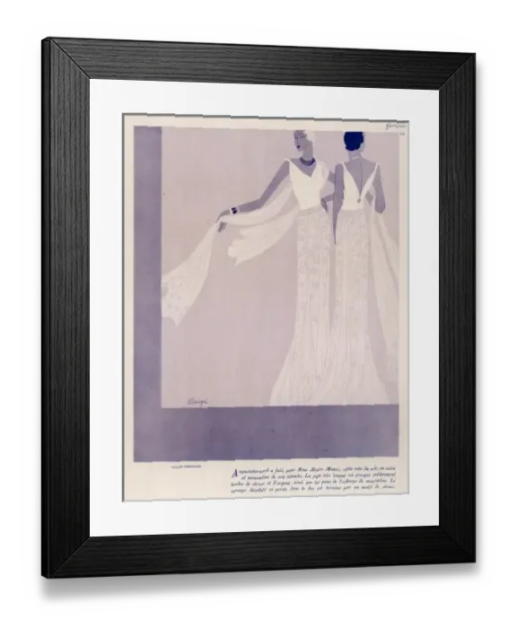 Framed Print : Evening Dress / Patou Framed Print : Evening Dress / Patou