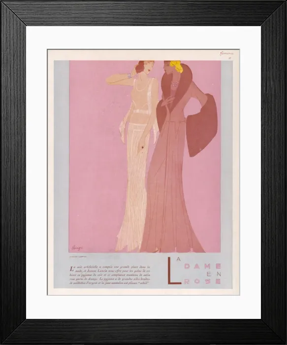 Framed Print : Evening Pyjamas 1931 Framed Print : Evening Pyjamas 1931