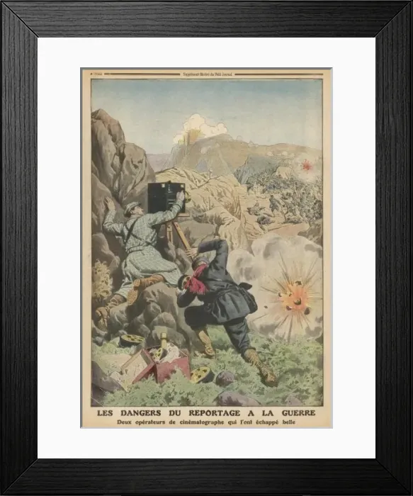 Framed Print : Newsreel in Balkans Framed Print : Newsreel in Balkans