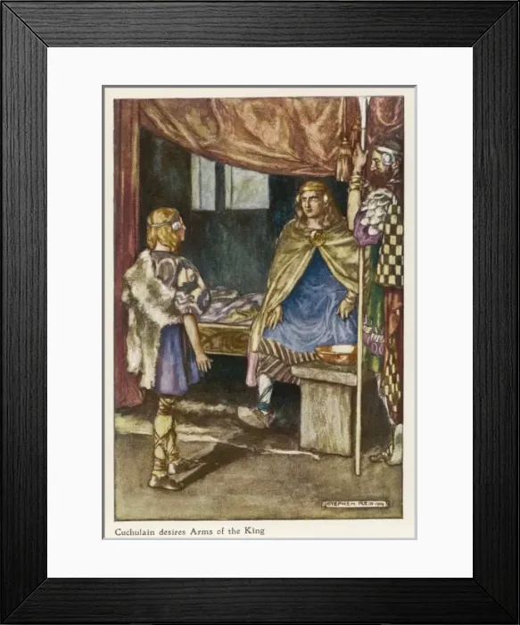 Framed Print : Cuchulain Asks for Arms Framed Print : Cuchulain Asks for Arms