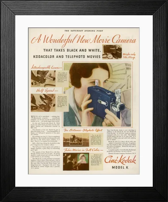 Framed Print : Kidak home Movie Camera Framed Print : Kidak home Movie Camera