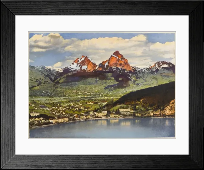 Framed Print : Switzerland / Brunnen 20C Framed Print : Switzerland / Brunnen 20C
