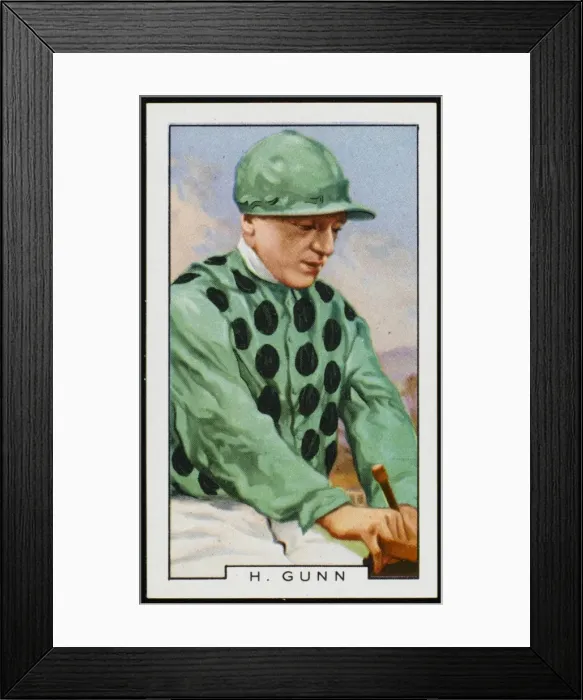 Framed Print : Jockey / H Gunn 20C Cig Framed Print : Jockey / H Gunn 20C Cig