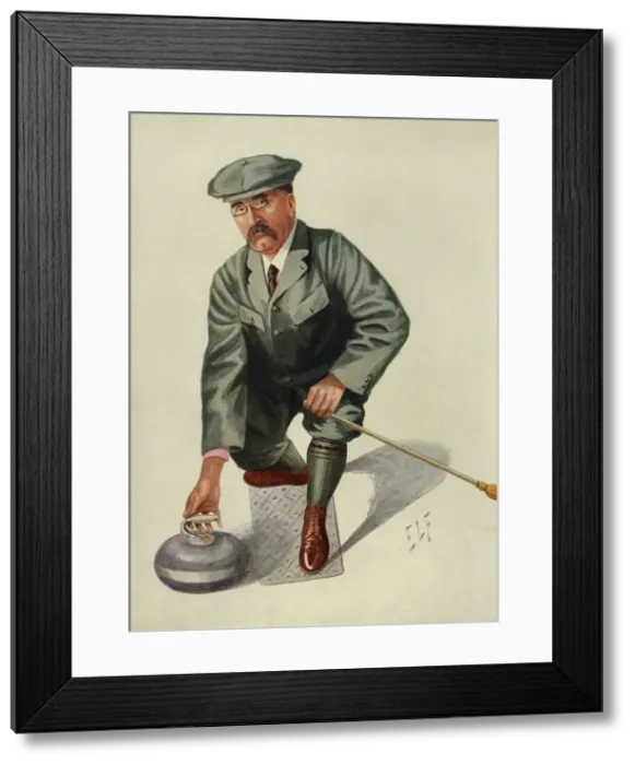 Framed Print : Dr Lunn / Curling Champion Framed Print : Dr Lunn / Curling Champion
