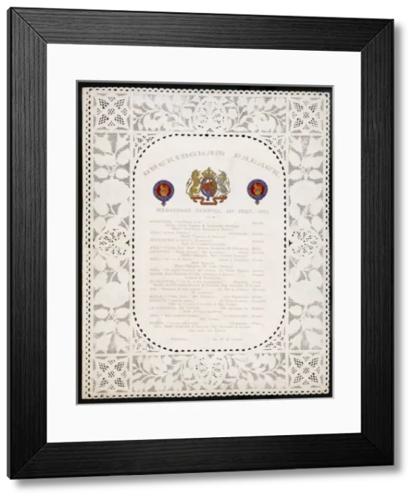 Framed Print : Palace Concert Programme Framed Print : Palace Concert Programme