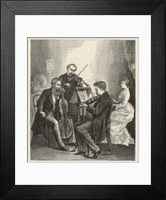 Framed Print : Piano Quartet 1877 Framed Print : Piano Quartet 1877