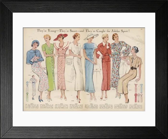 Framed Print : Jubilee Frocks 1935 Framed Print : Jubilee Frocks 1935