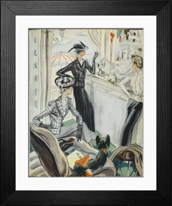 Framed Print : Cocktail Chic 1937 Framed Print : Cocktail Chic 1937