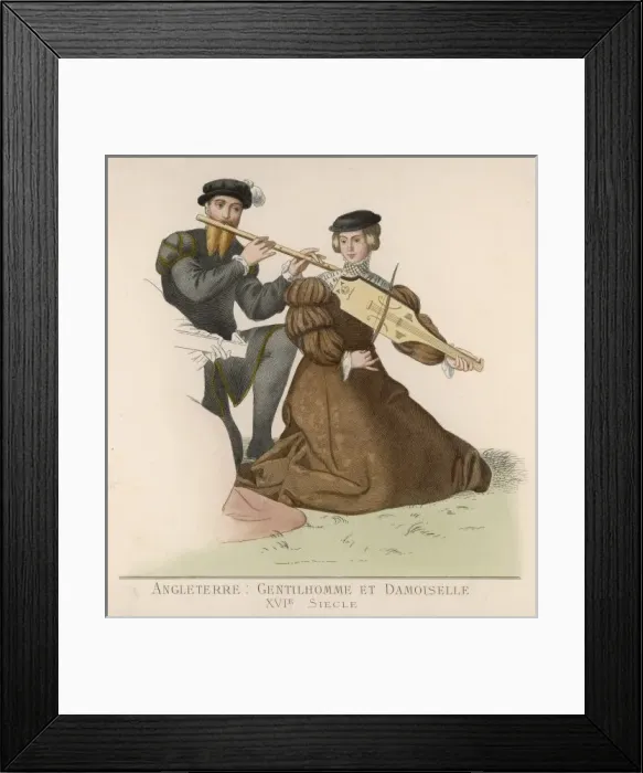 Framed Print : Two 16th Century Players Framed Print : Two 16th Century Players