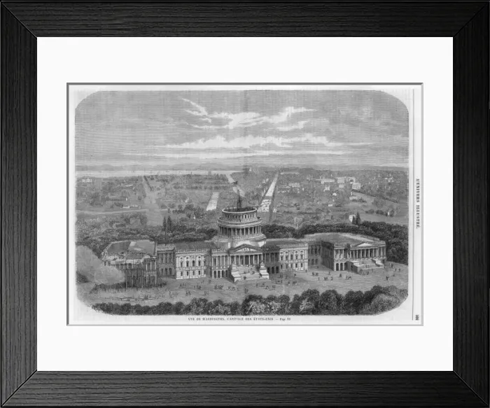 Framed Print : Washington / Capitol 1862 Framed Print : Washington / Capitol 1862