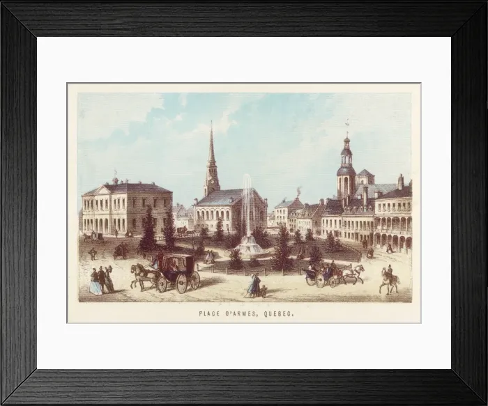 Framed Print : Quebec / Place D armes Framed Print : Quebec / Place D armes