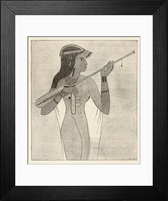 Framed Print : Female Egyptian Musician Framed Print : Female Egyptian Musician