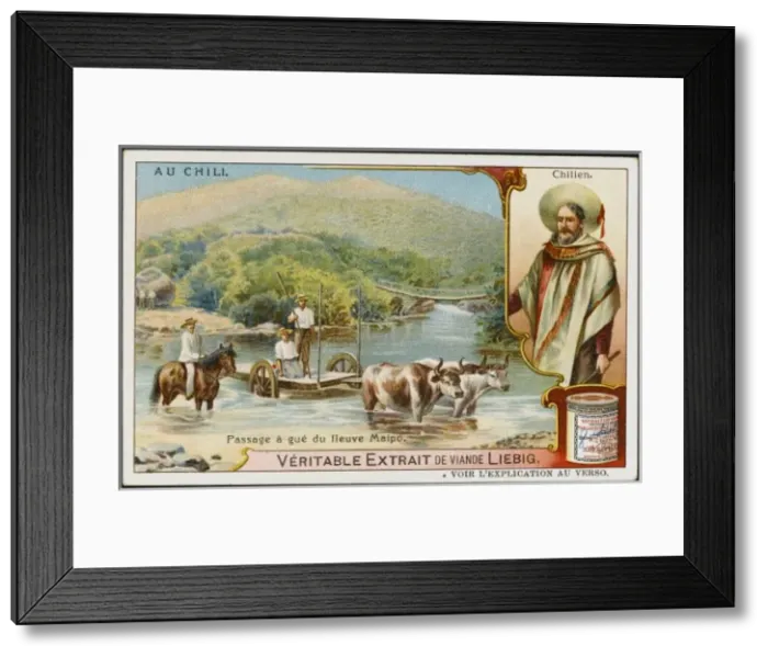 Framed Print : Chile / Maipo River C1900 Framed Print : Chile / Maipo River C1900