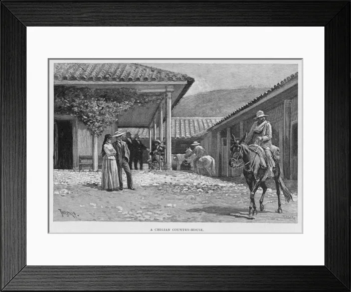 Framed Print : Chile / Hacienda 1891 Framed Print : Chile / Hacienda 1891