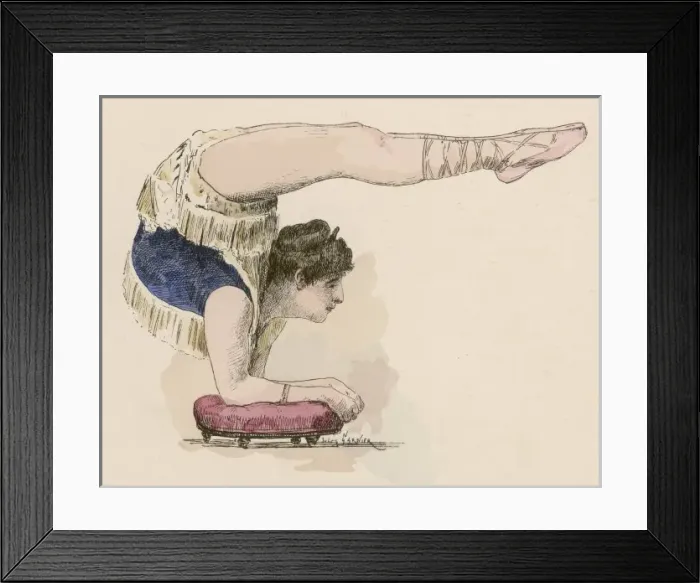 Framed Print : Circus Acrobats / Garnier Framed Print : Circus Acrobats / Garnier