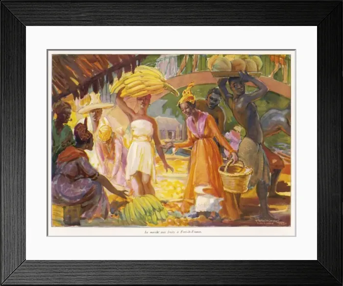 Framed Print : Carrying Bananas / W indie Framed Print : Carrying Bananas / W indie