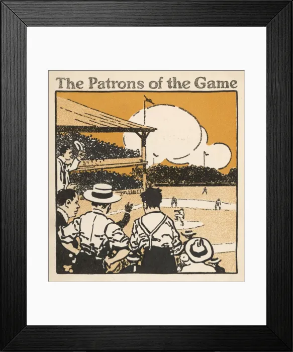 Framed Print : Baseball / Games Patrons Framed Print : Baseball / Games Patrons