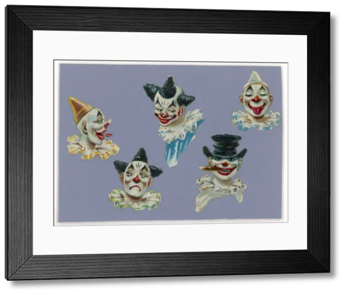 Framed Print : Clowns / Victorian Scrap Framed Print : Clowns / Victorian Scrap