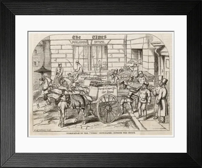 Framed Print : Distributing the Times Framed Print : Distributing the Times