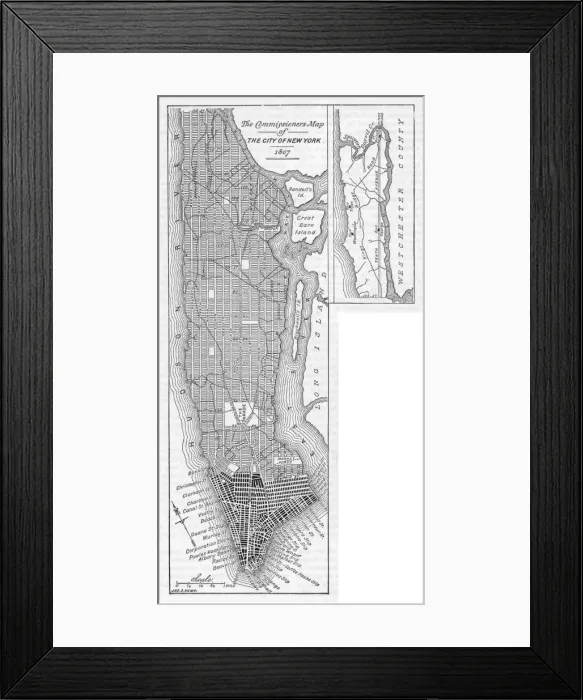 Framed Print : New York / Plan 1807 Framed Print : New York / Plan 1807